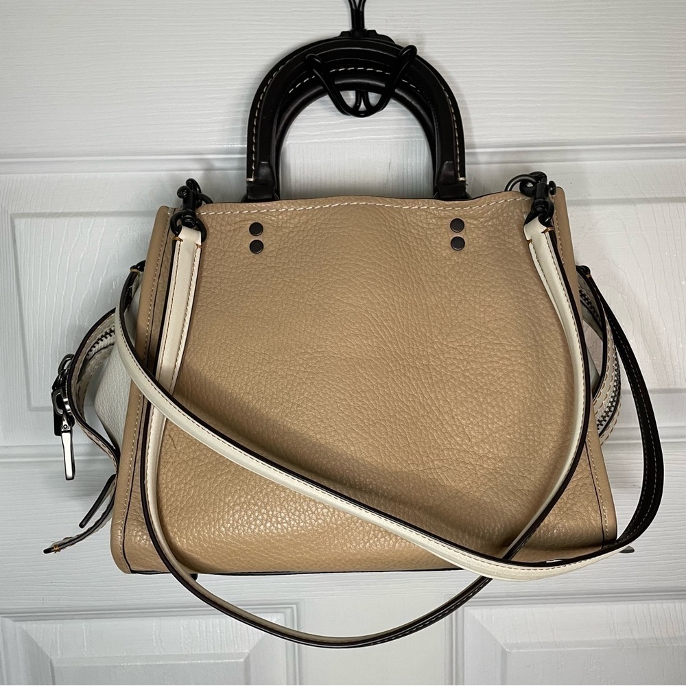 Coach 1941 Rogue 25 Beechwood Pebbled Glovetanned Leather 54536 Purse